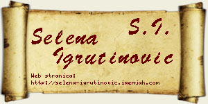 Selena Igrutinović vizit kartica